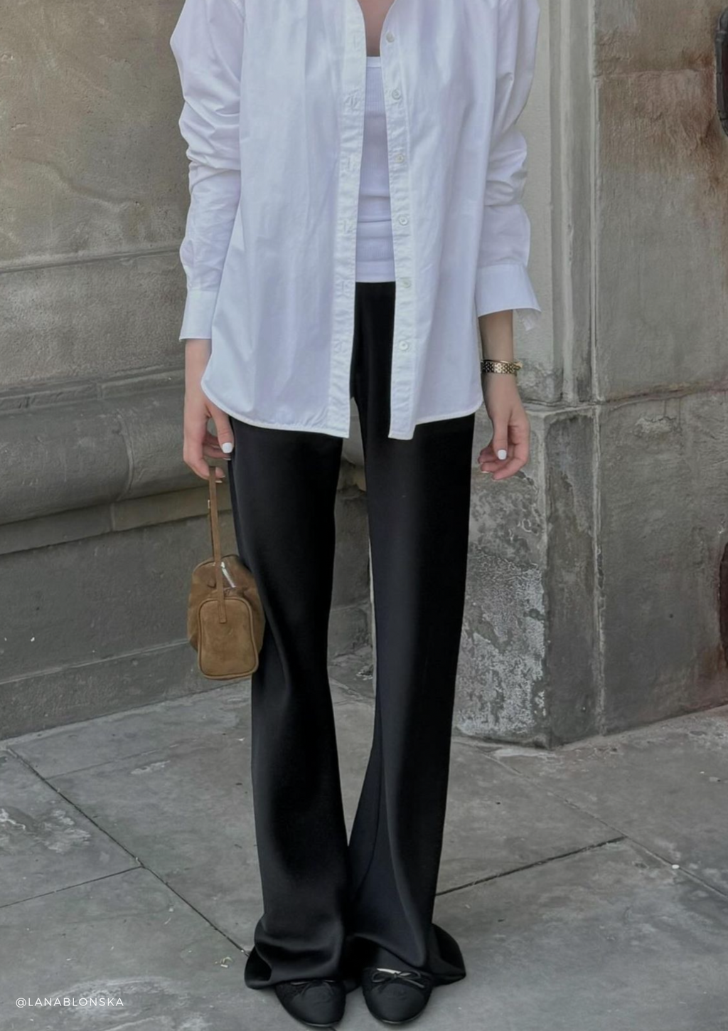 Riviera Black silk satin bias cut slim pants - Image 8