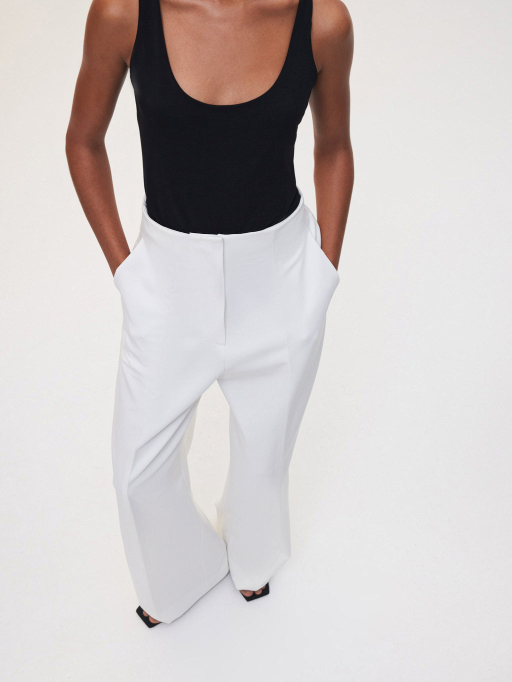 White Spell High-Waisted Fitting Trousers