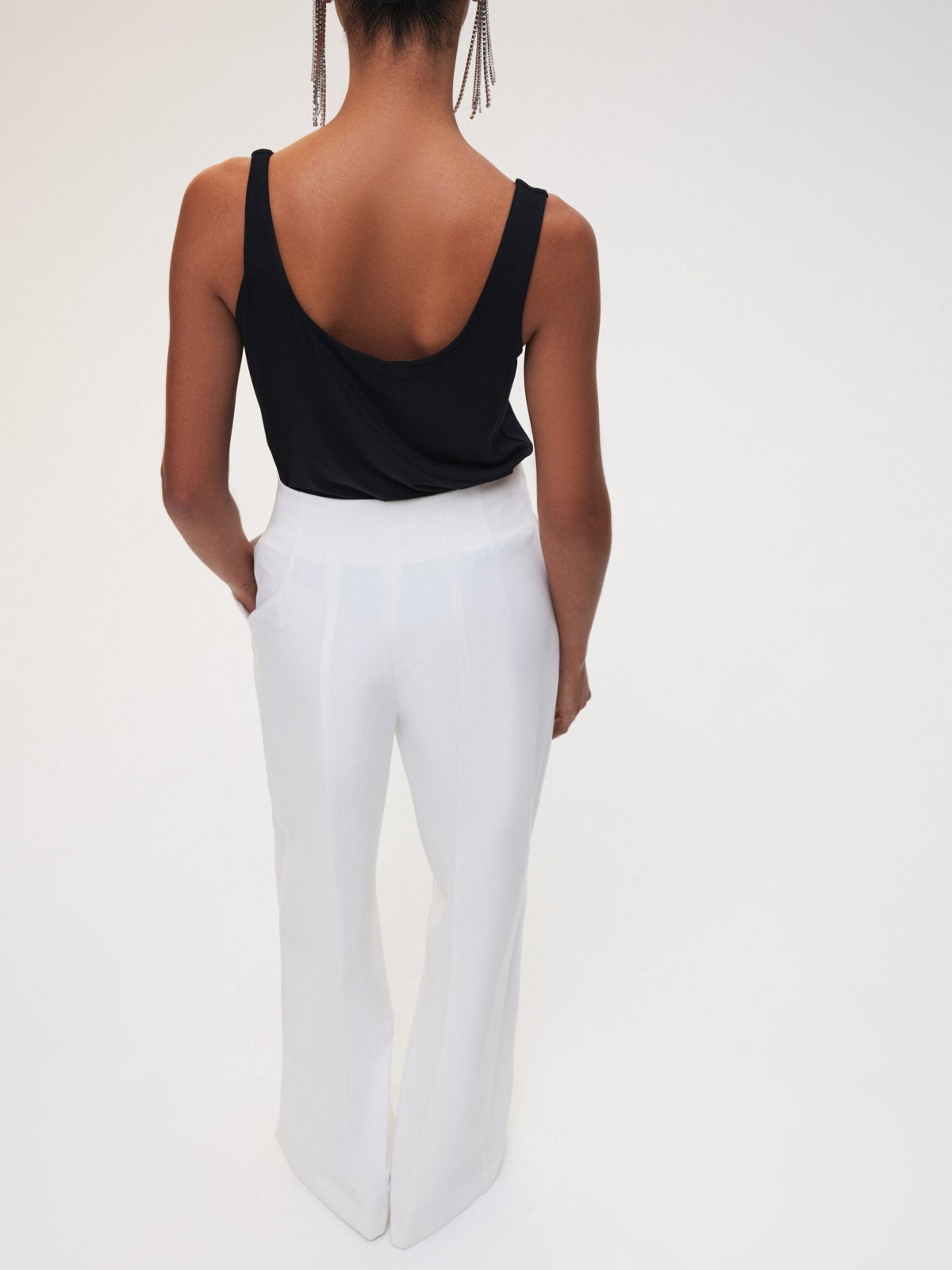 White Spell High-Waisted Fitting Trousers