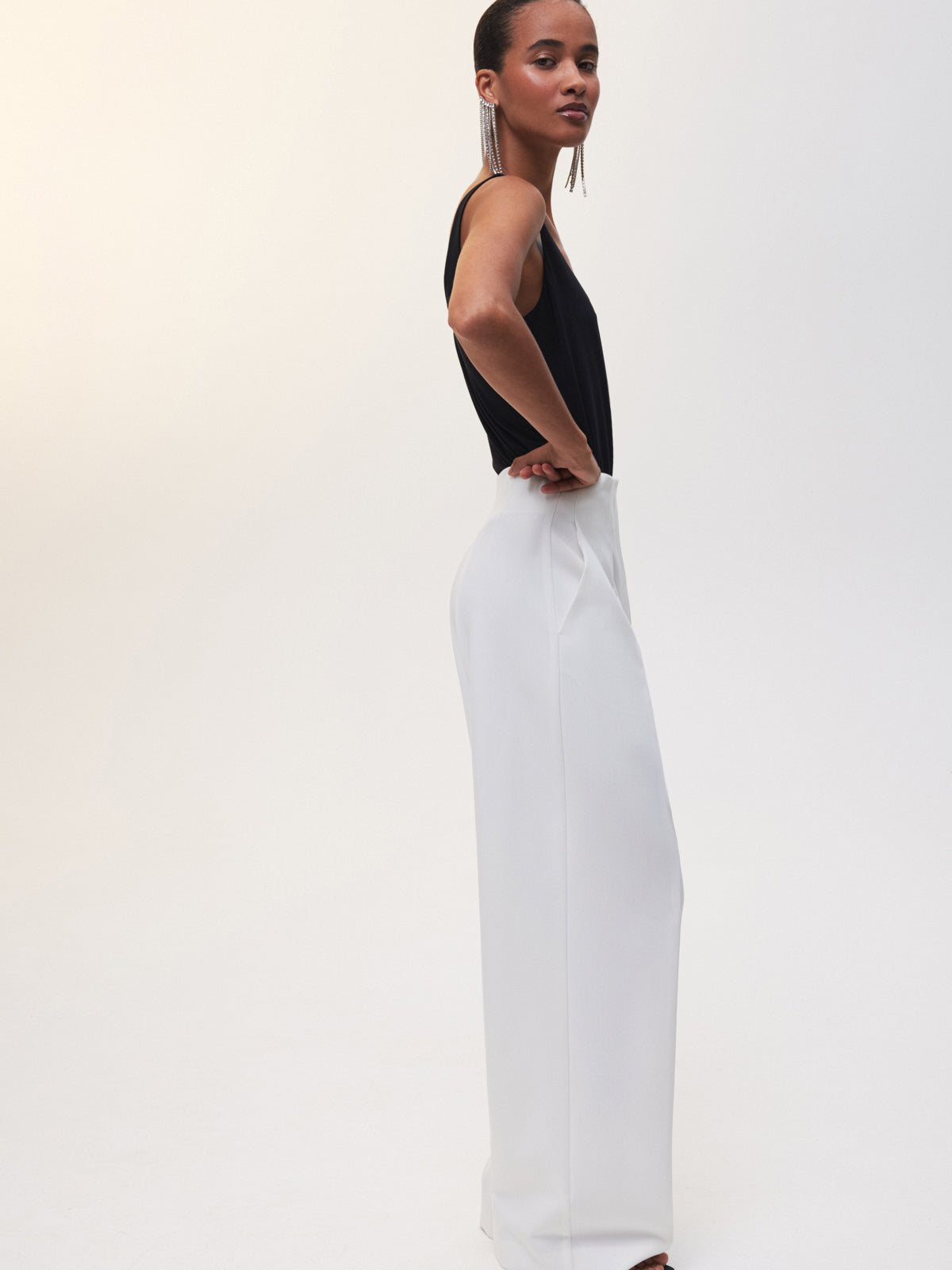 White Spell High-Waisted Fitting Trousers