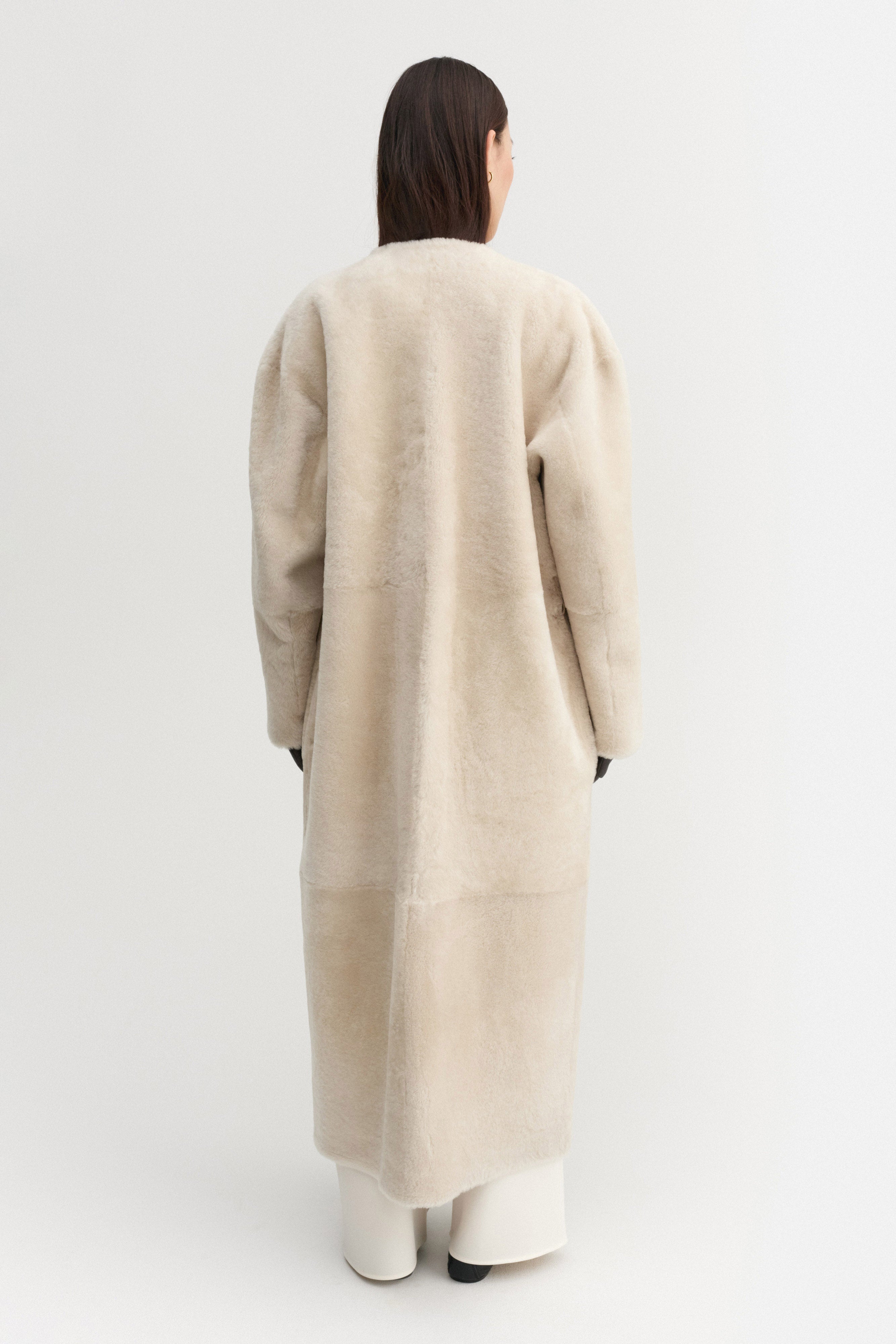 Shea Shearling Coat, vanilla