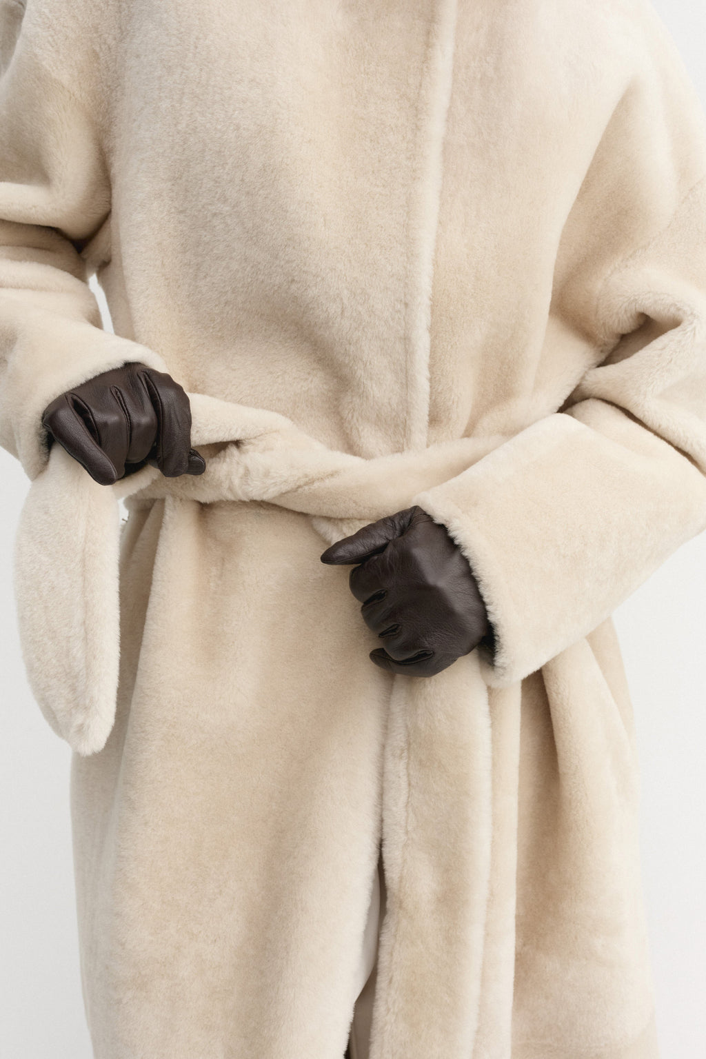 Shea Shearling Coat, vanilla