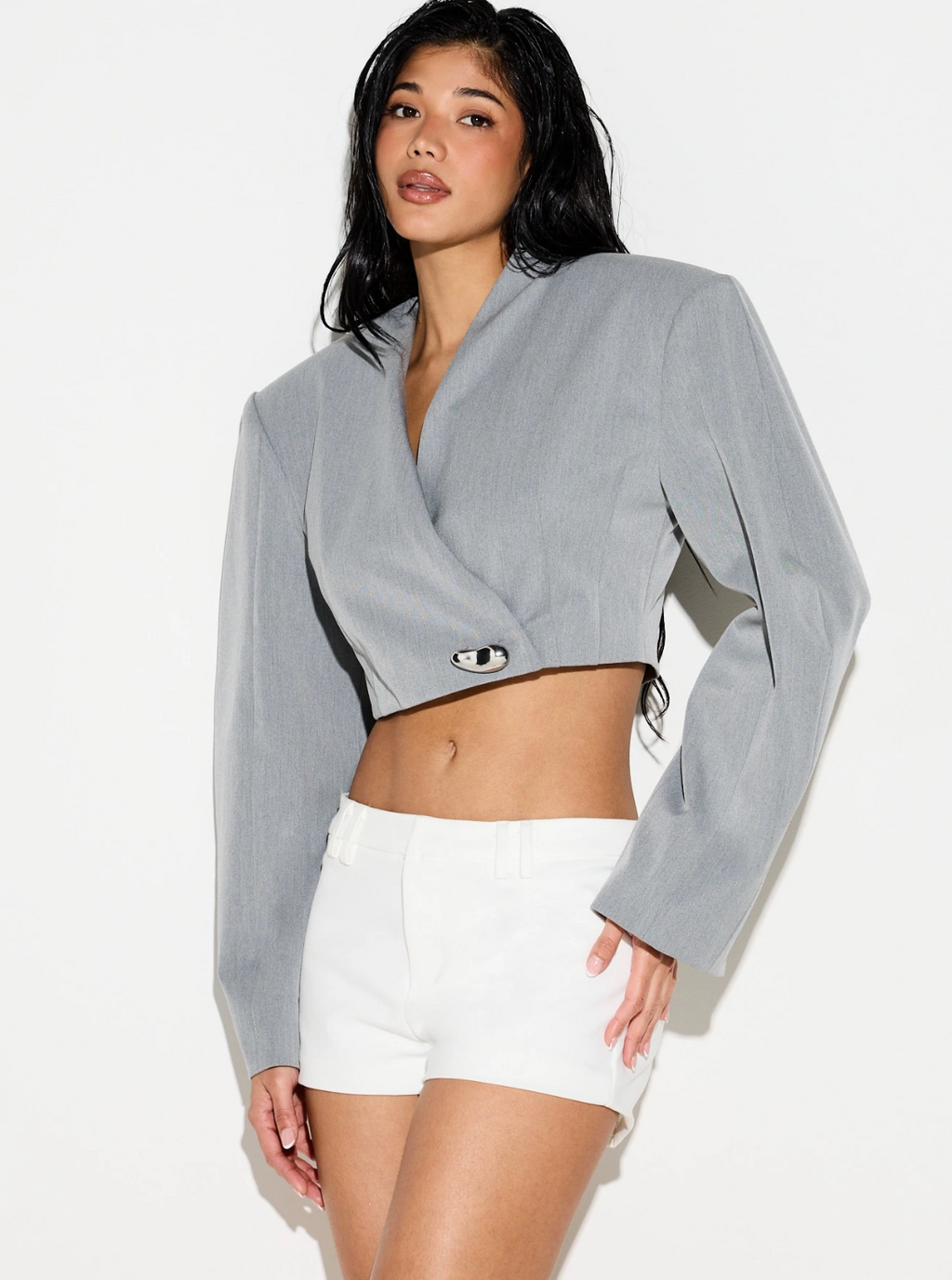 Pierre Cropped Tailored Blazer