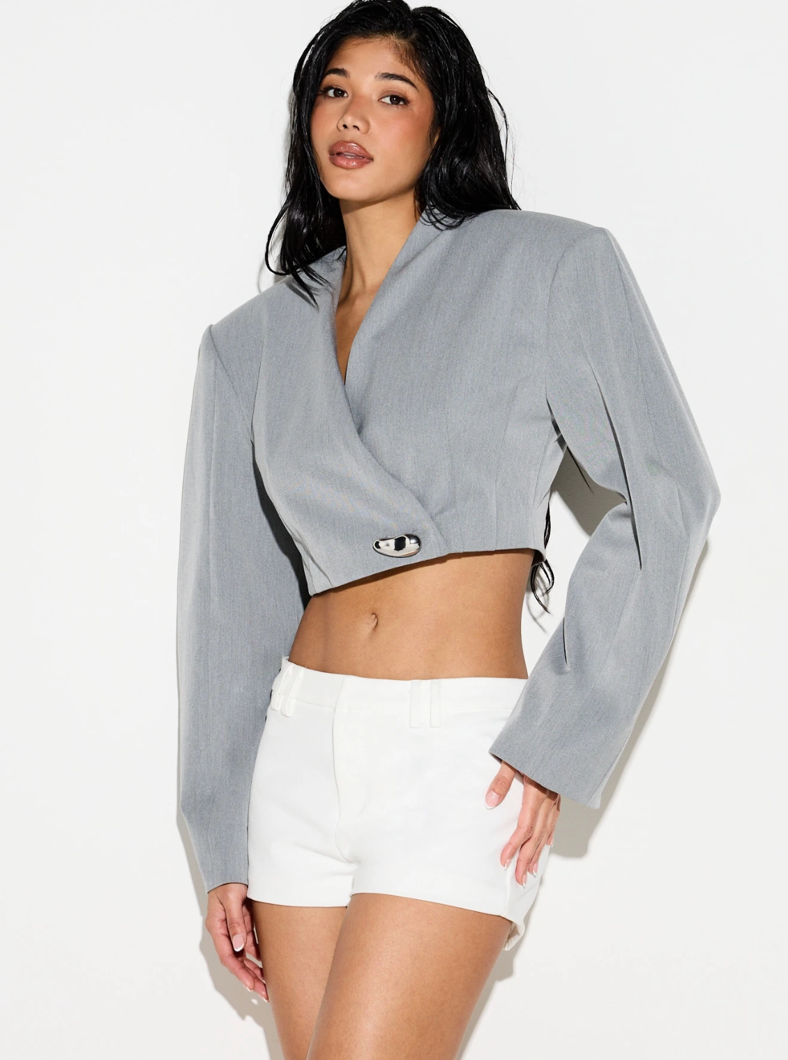 Pierre Cropped Tailored Blazer