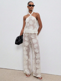 Sheer Floral Halter Top