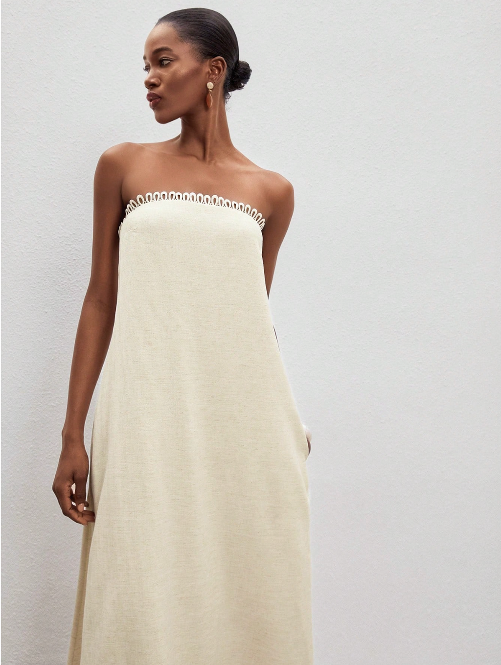 Mina Linen Blend Maxi Dress