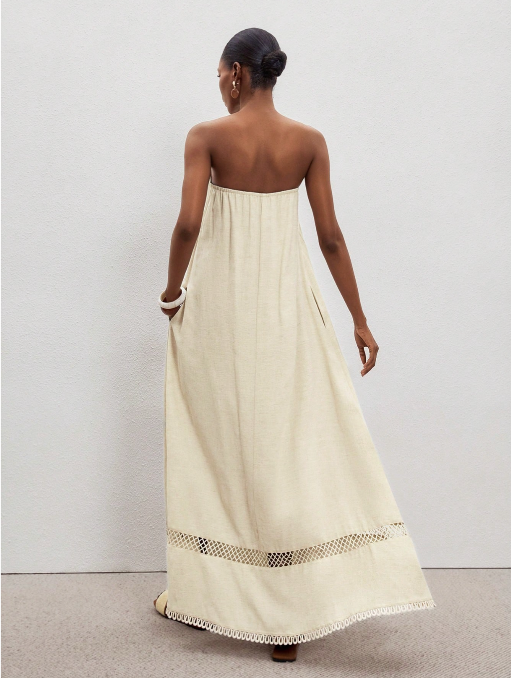 Mina Linen Blend Maxi Dress