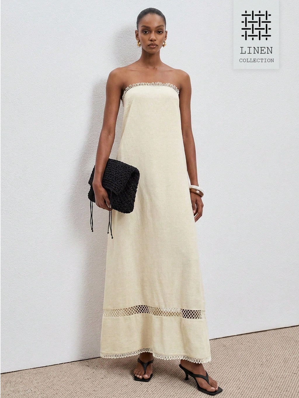 Mina Linen Blend Maxi Dress