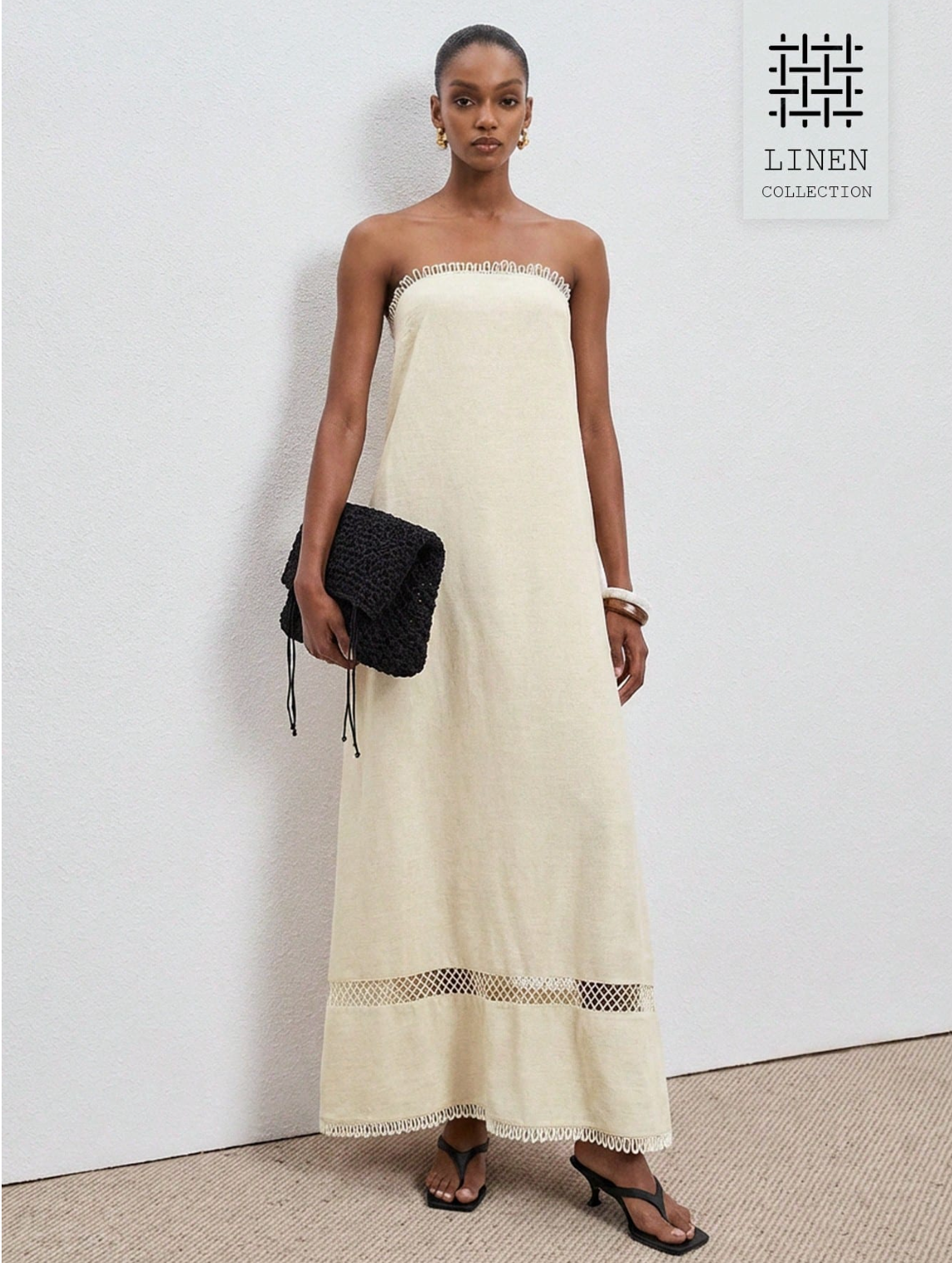 Mina Linen Blend Maxi Dress