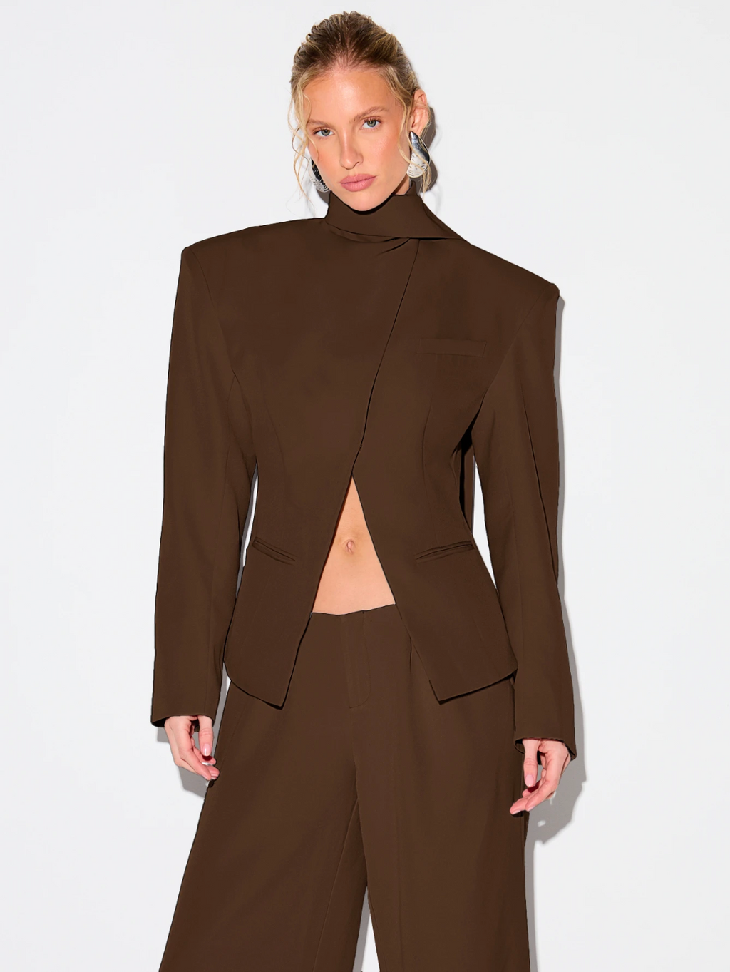 Agnes Tailored Blazer - Brown
