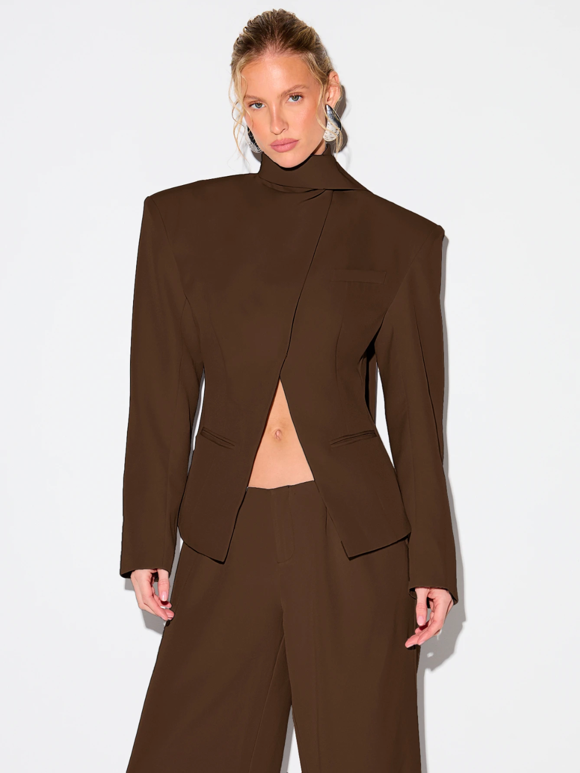 Agnes Tailored Blazer - Brown