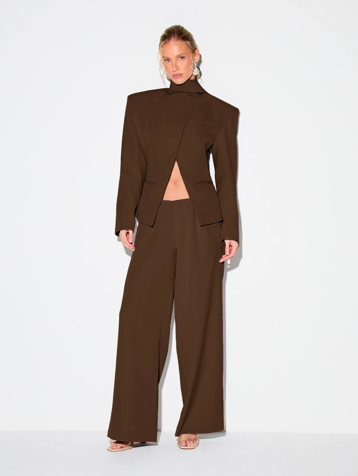 Agnes Tailored Blazer - Brown