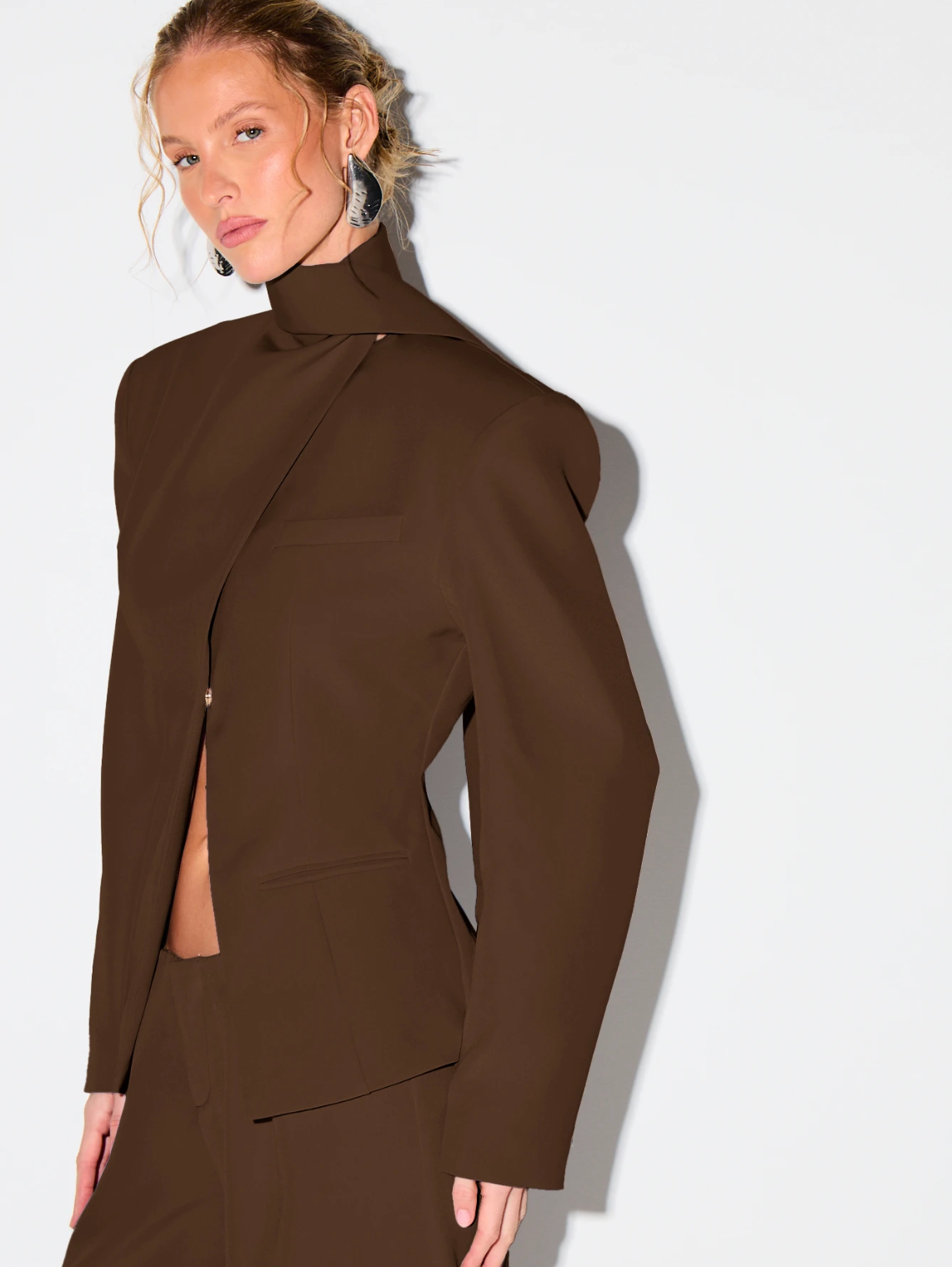 Agnes Tailored Blazer - Brown