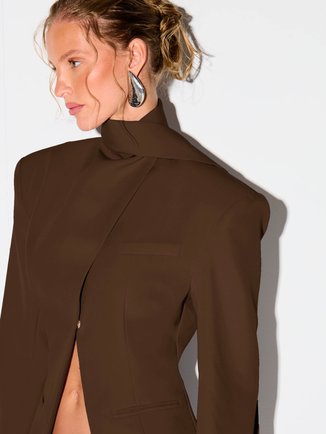 Agnes Tailored Blazer - Brown