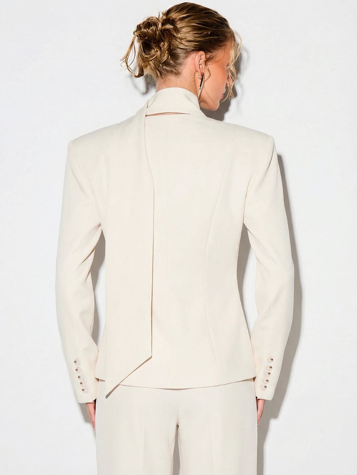 Agnes Tailored Blazer - Cream
