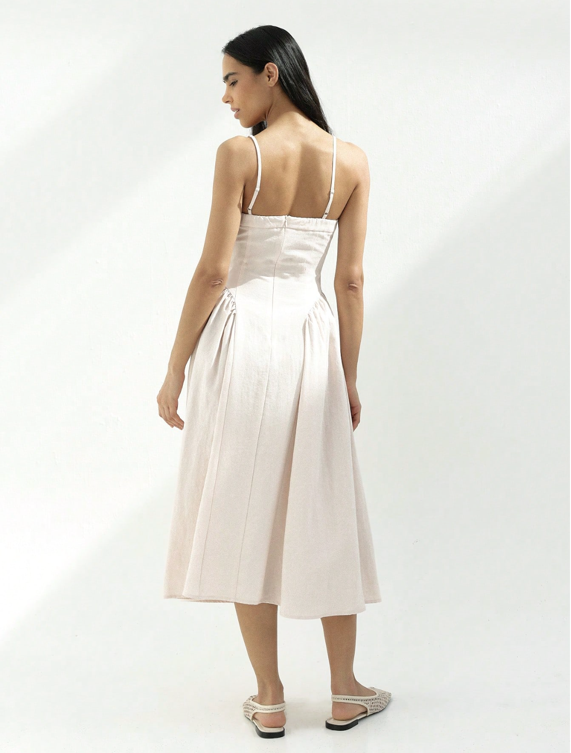 Ida Cotton Blend Midi Dress