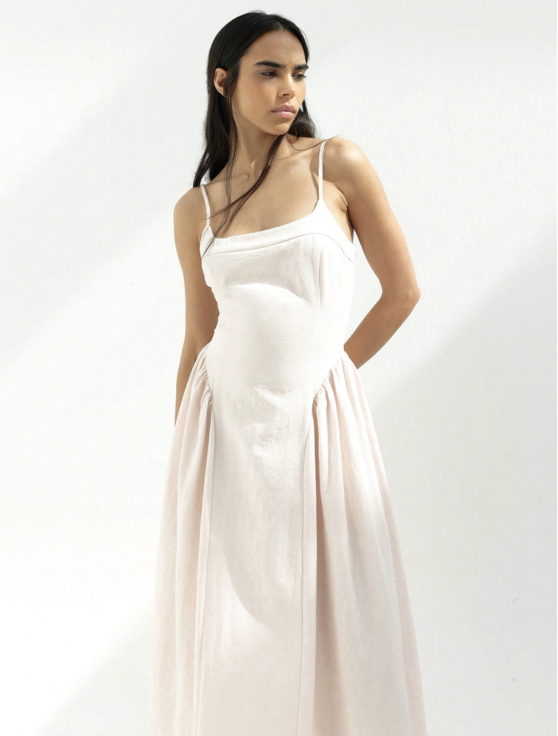 Ida Cotton Blend Midi Dress
