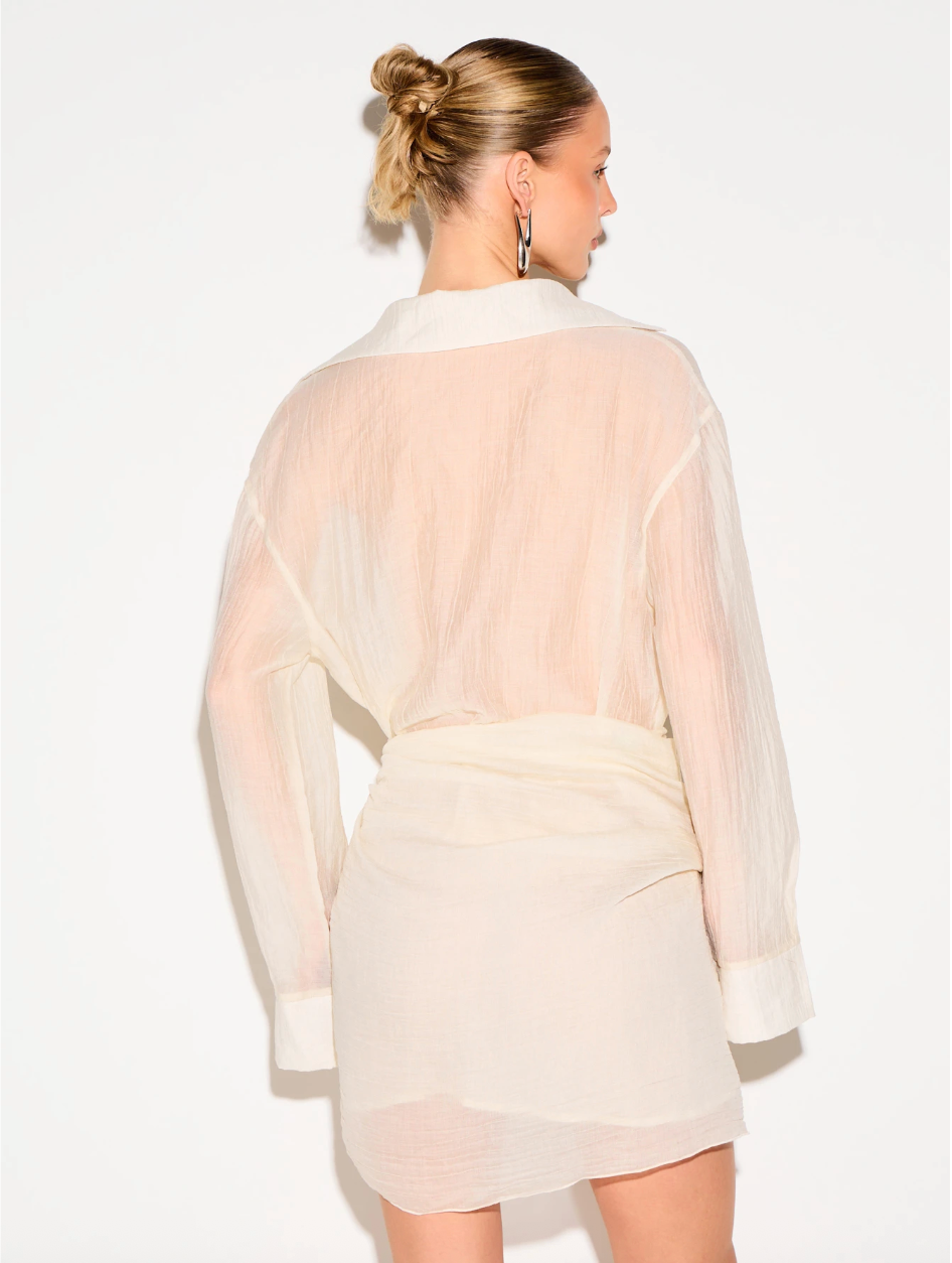 Annabel Sheer Shirt Dress