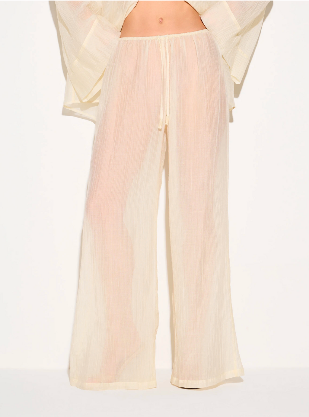 Haze Sheer Wide-Leg Trousers