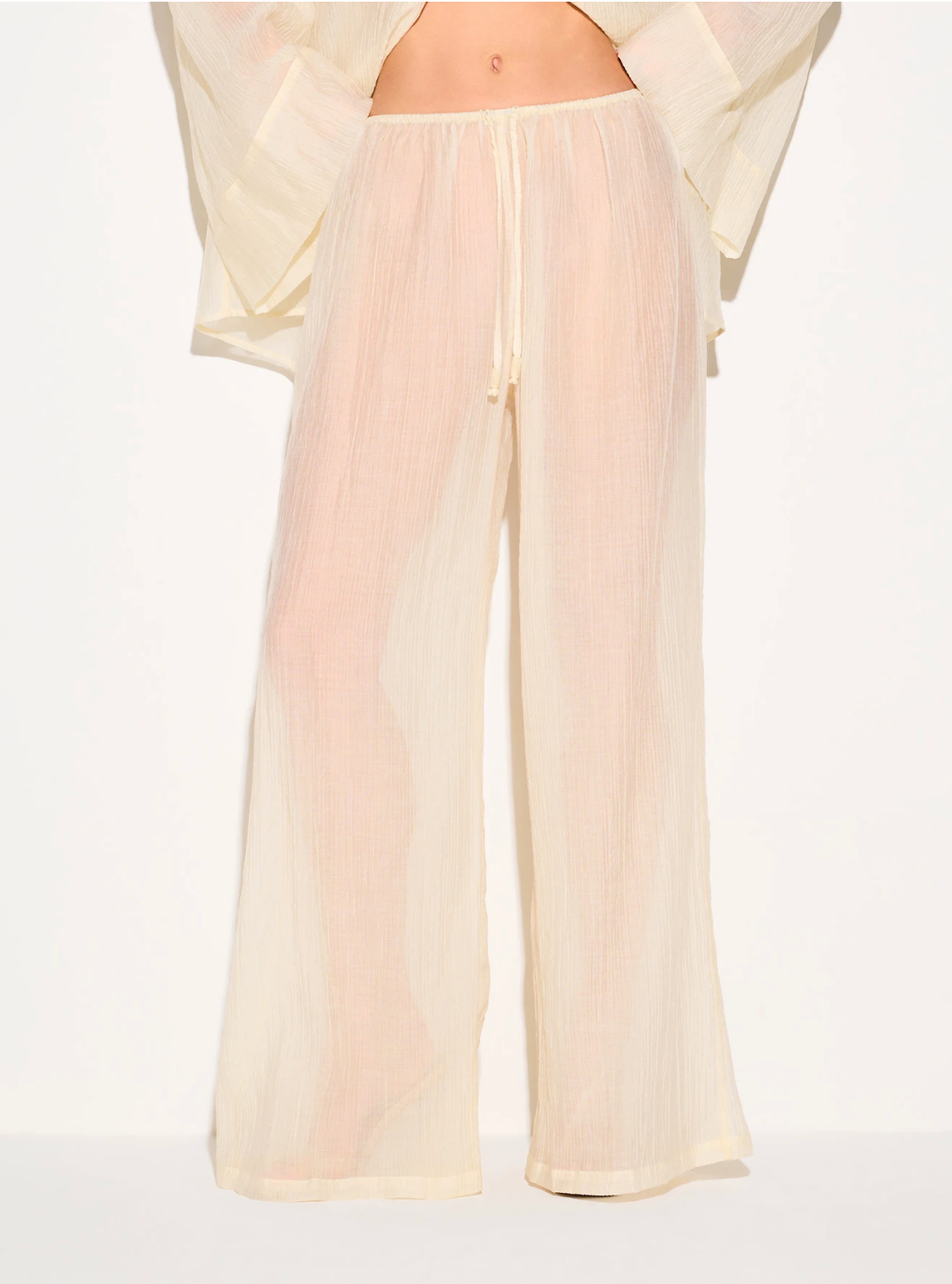 Haze Sheer Wide-Leg Trousers