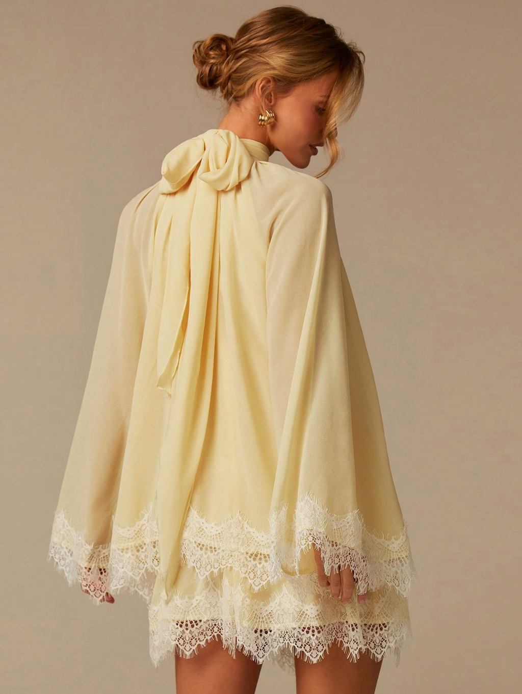 Andrea Lace Chiffon Mini Dress