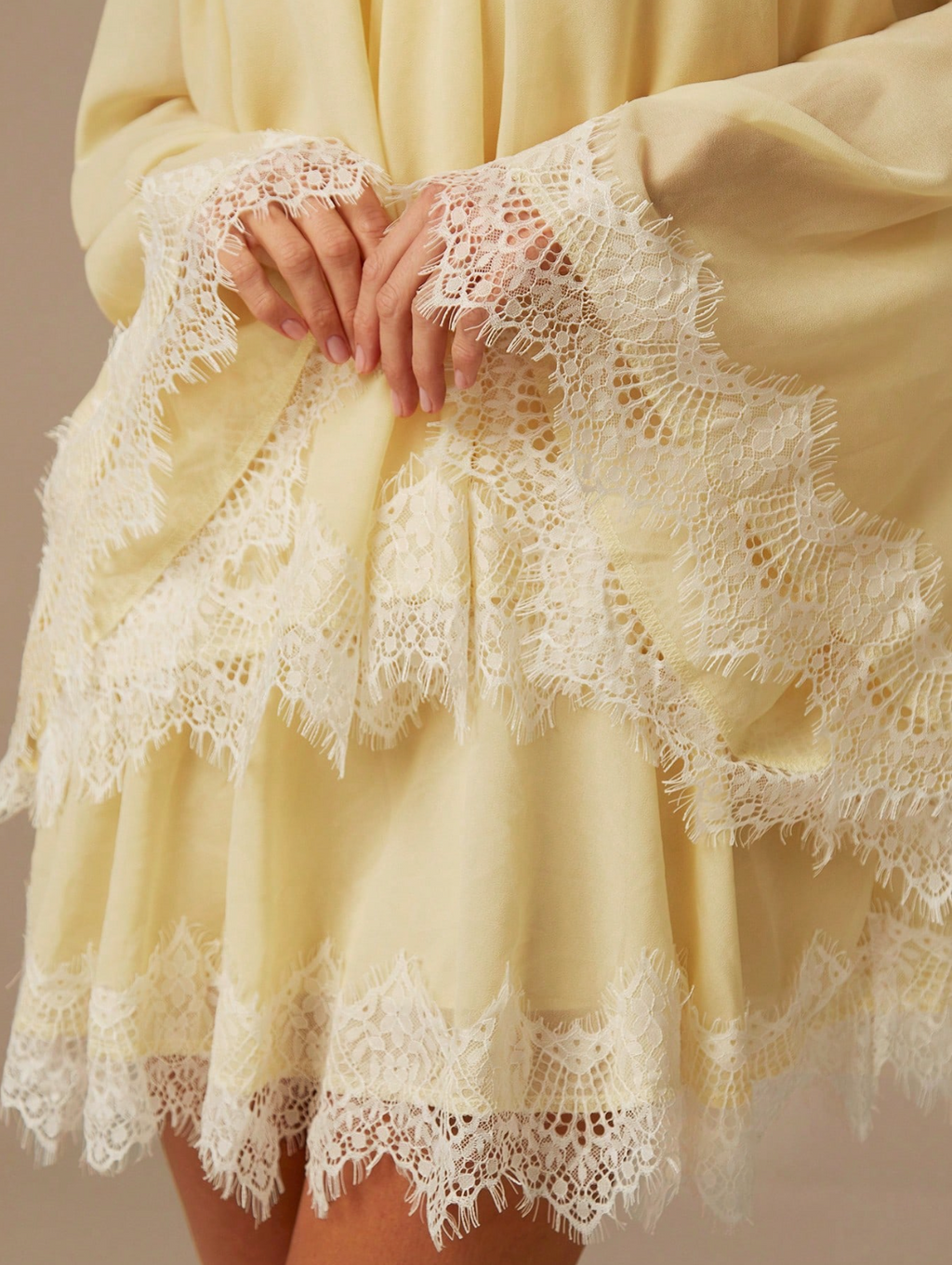 Andrea Lace Chiffon Mini Dress