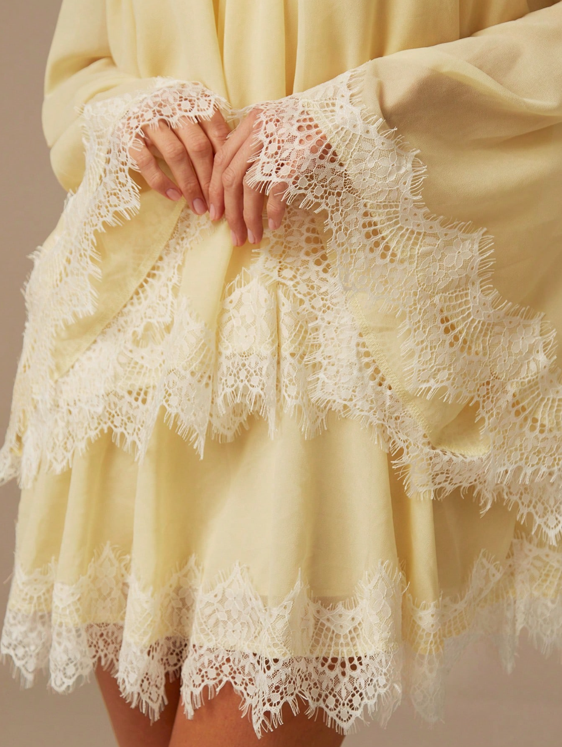 Andrea Lace Chiffon Mini Dress