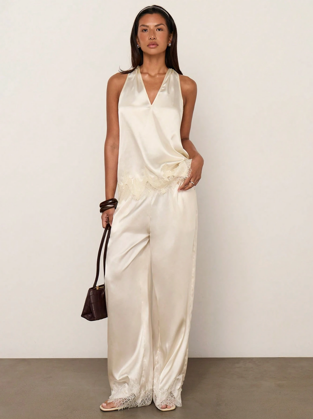 Ravello Satin Lace Pants