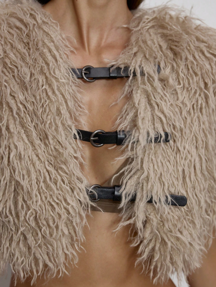 Kylie Cropped Faux Fur Jacket