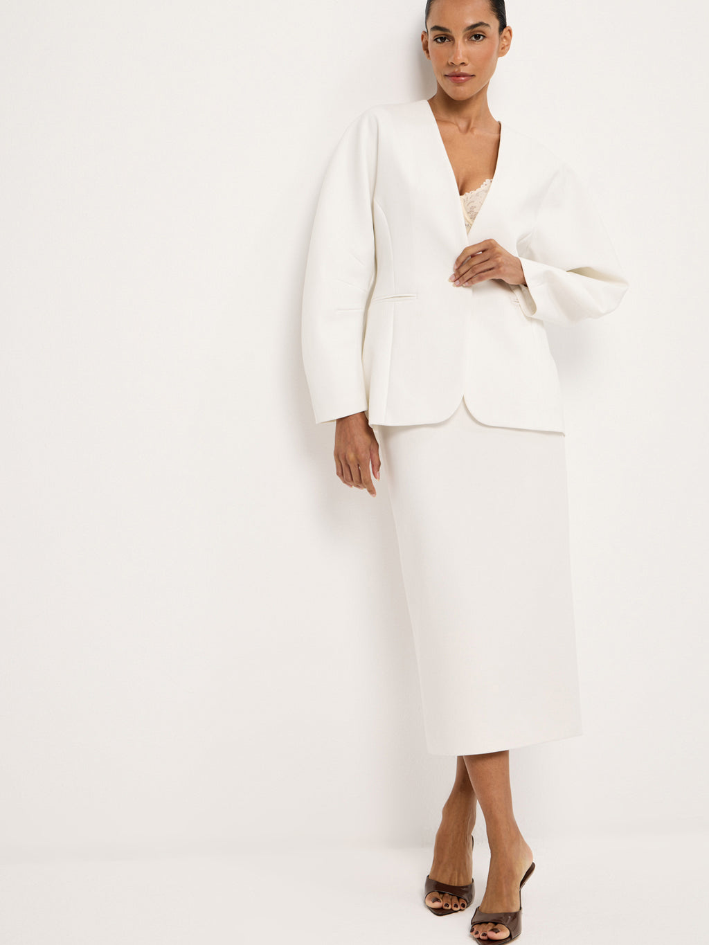 Milky Parfait Structured Jacket