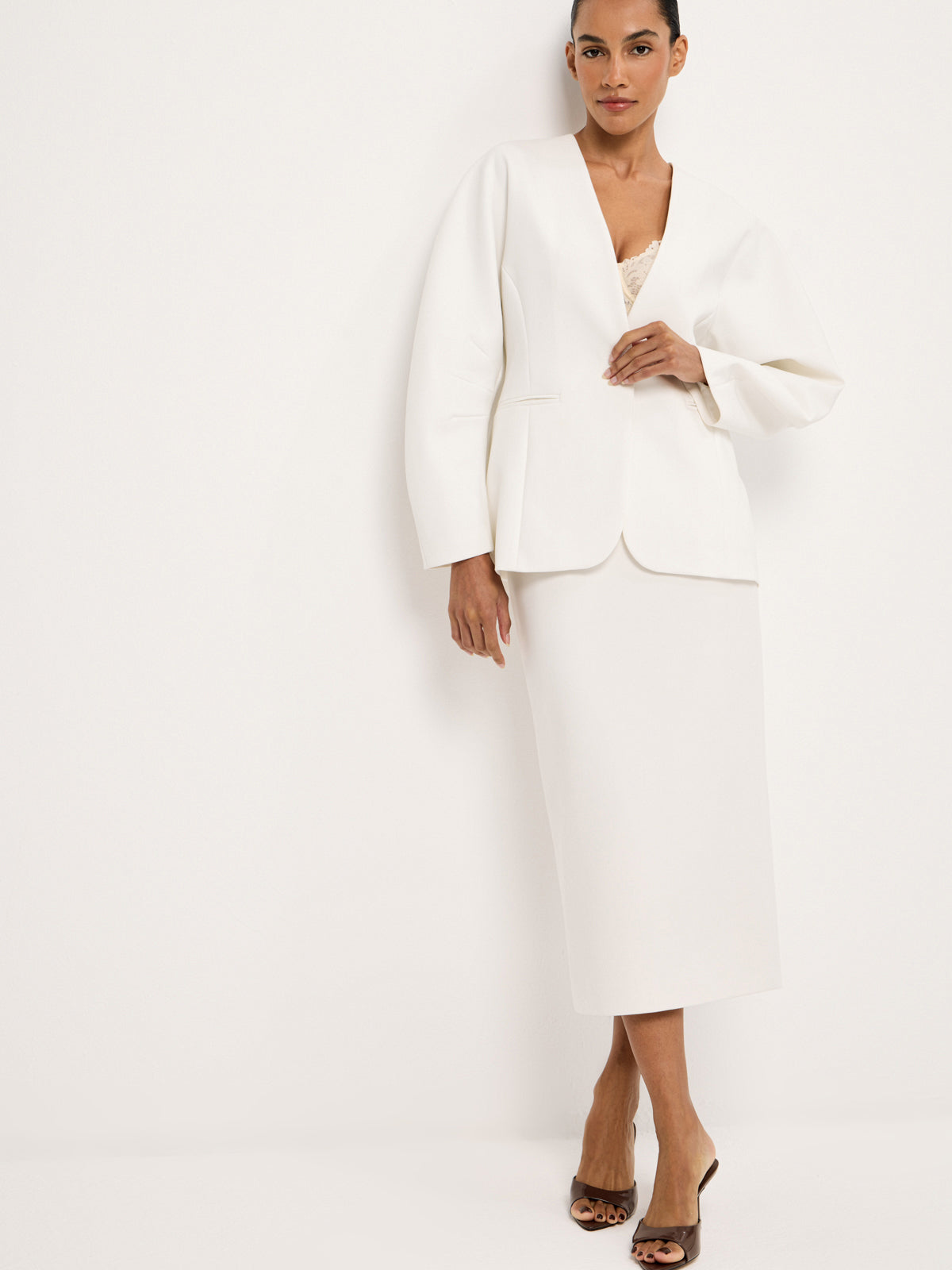 Milky Parfait Structured Jacket