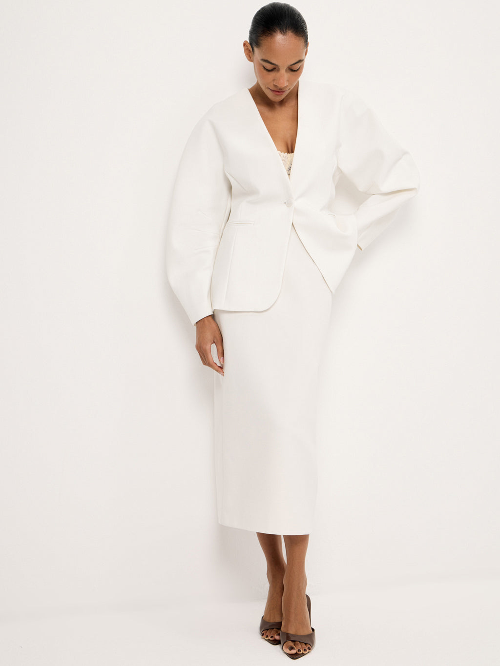 Milky Parfait Structured Jacket