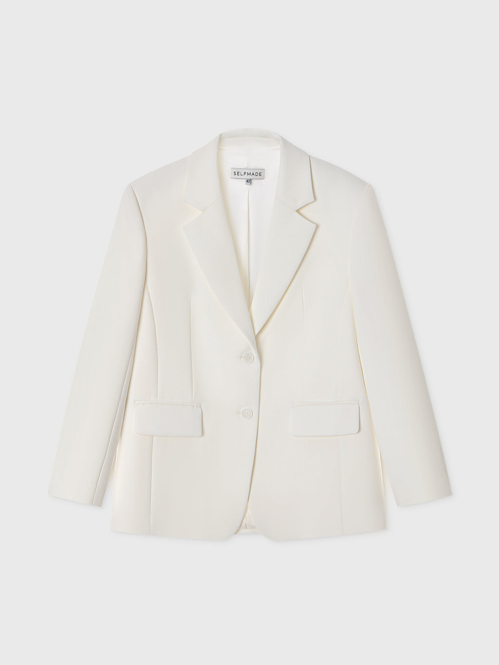 Le Smocking White Single-Breasted Jacket
