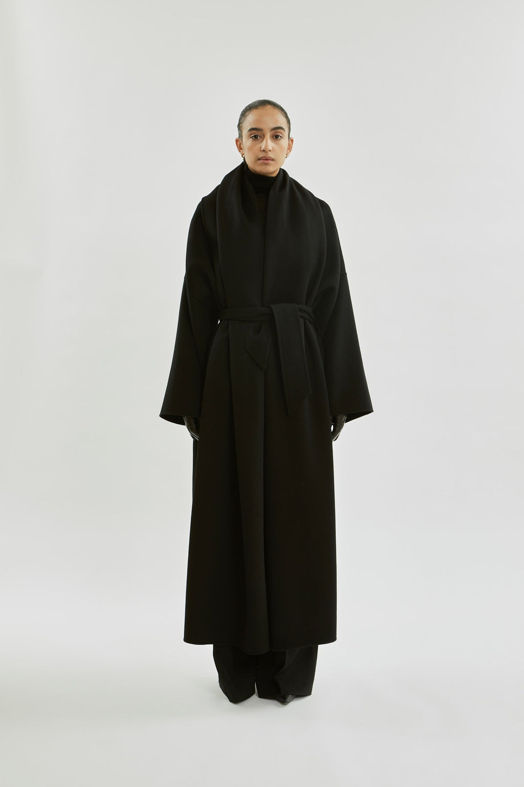 Tuba Coat | Black - Wool cashmere blend