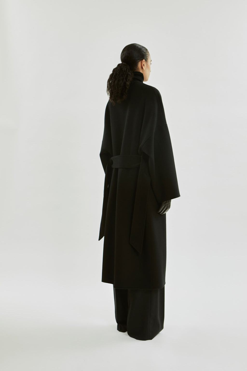 Tuba Coat | Black - Wool cashmere blend