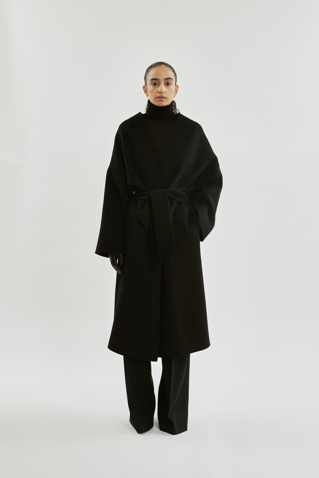 Tuba Coat | Black - Wool cashmere blend