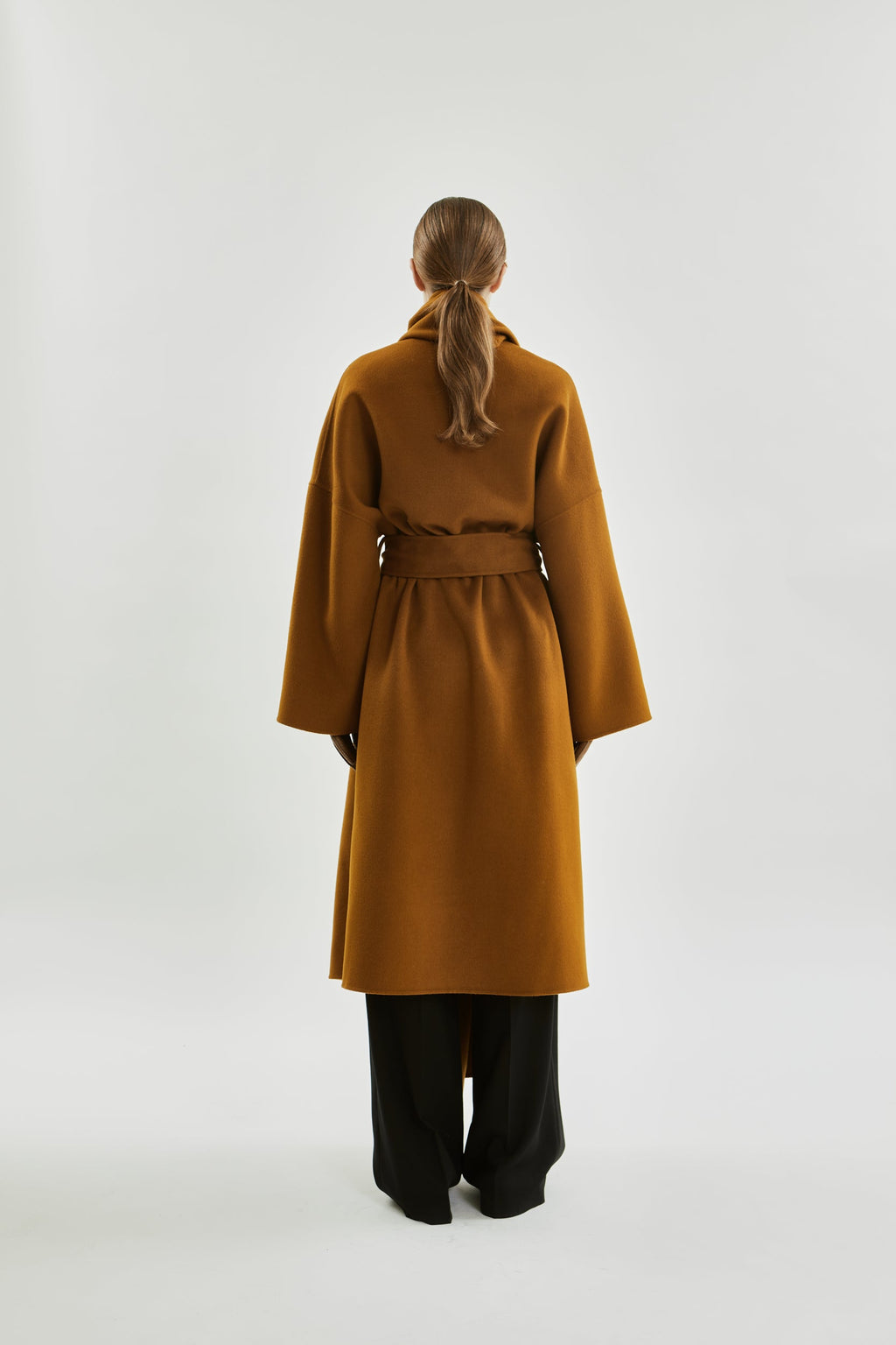Tuba Coat | Caramel - Wool cashmere blend