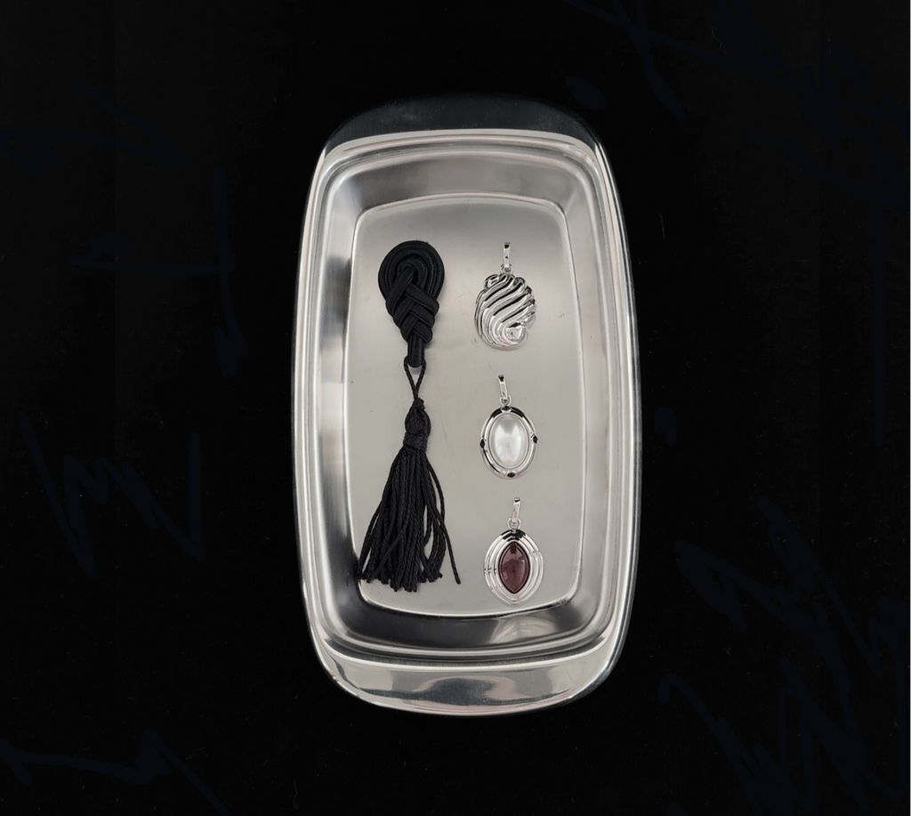 Red Onyx Charm Silver