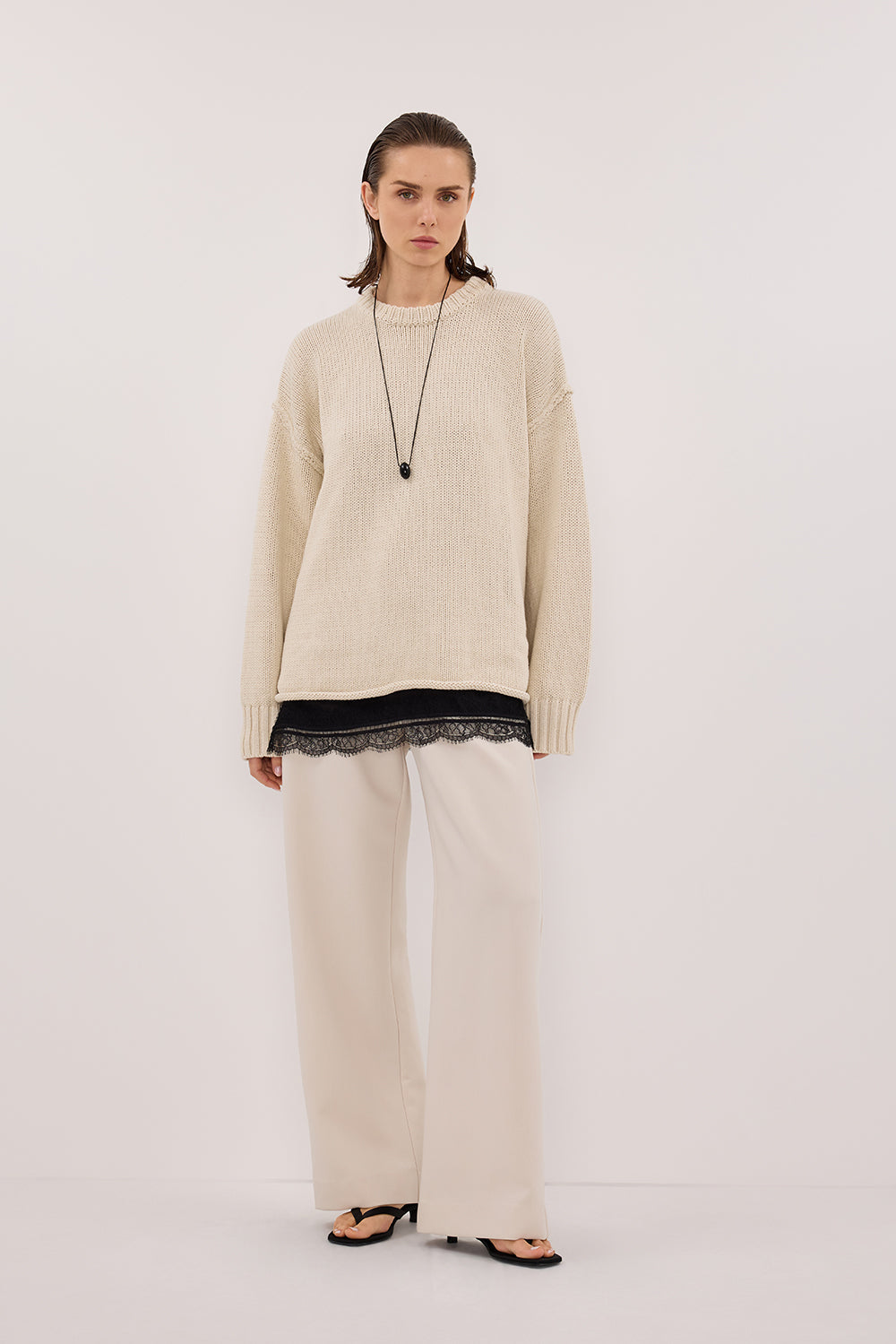 ROY PLASTER OVERSIZED LONGLINE KNIT JUMPER
