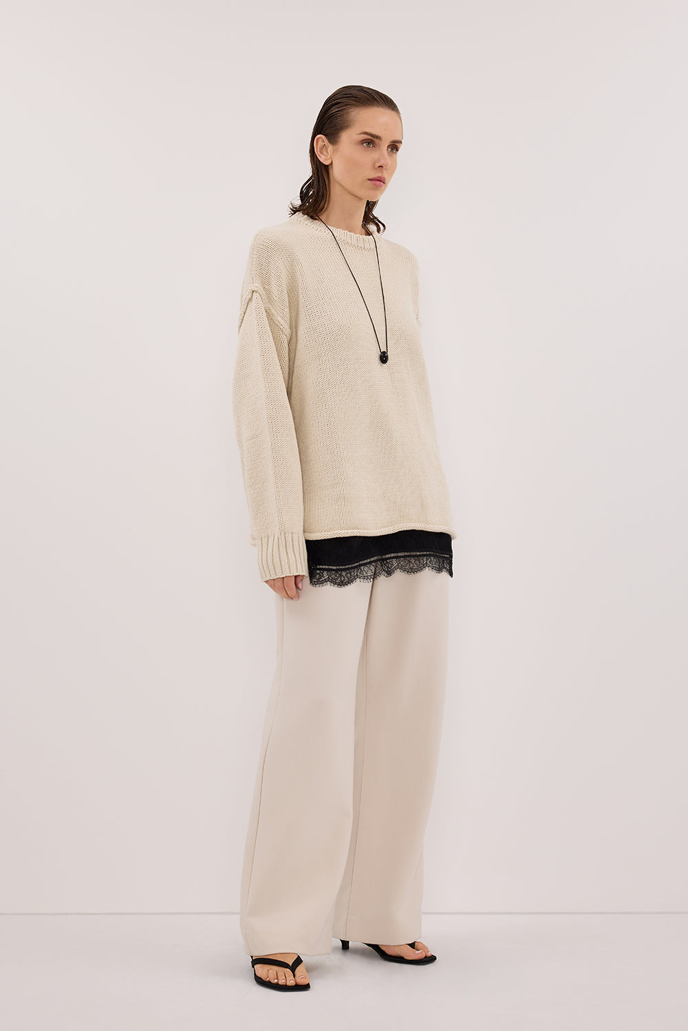 ROY PLASTER OVERSIZED LONGLINE KNIT JUMPER