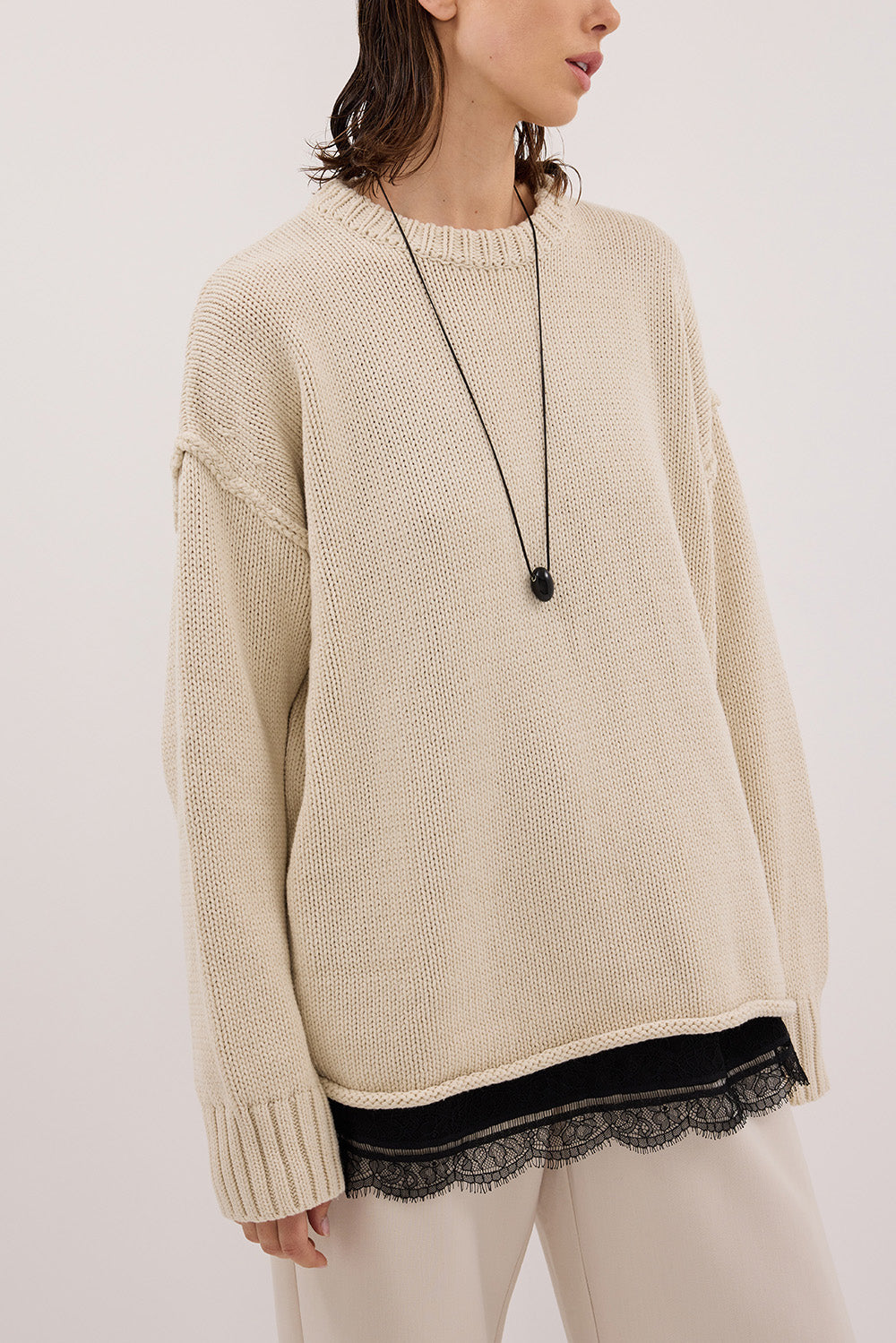 ROY PLASTER OVERSIZED LONGLINE KNIT JUMPER