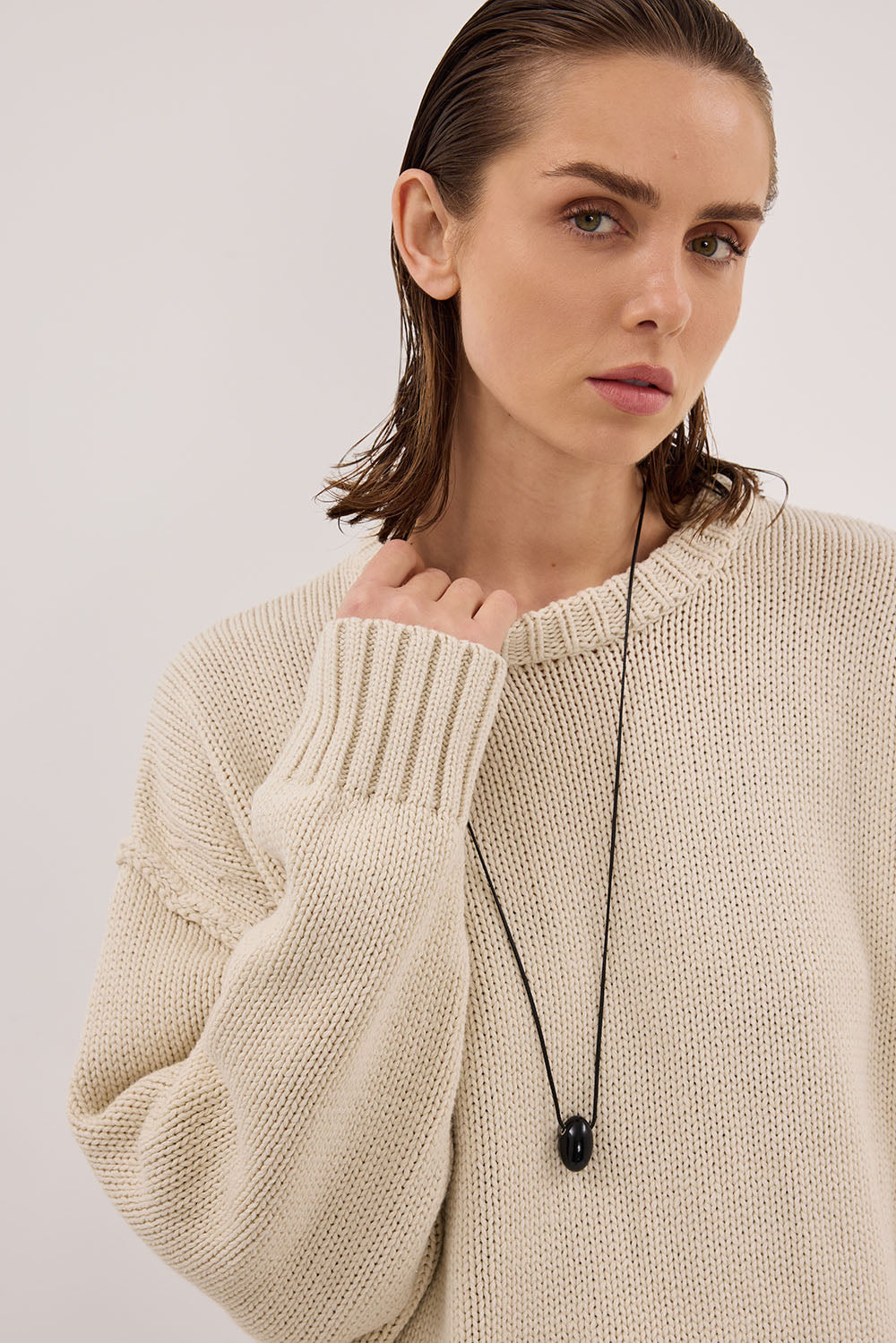 ROY PLASTER OVERSIZED LONGLINE KNIT JUMPER