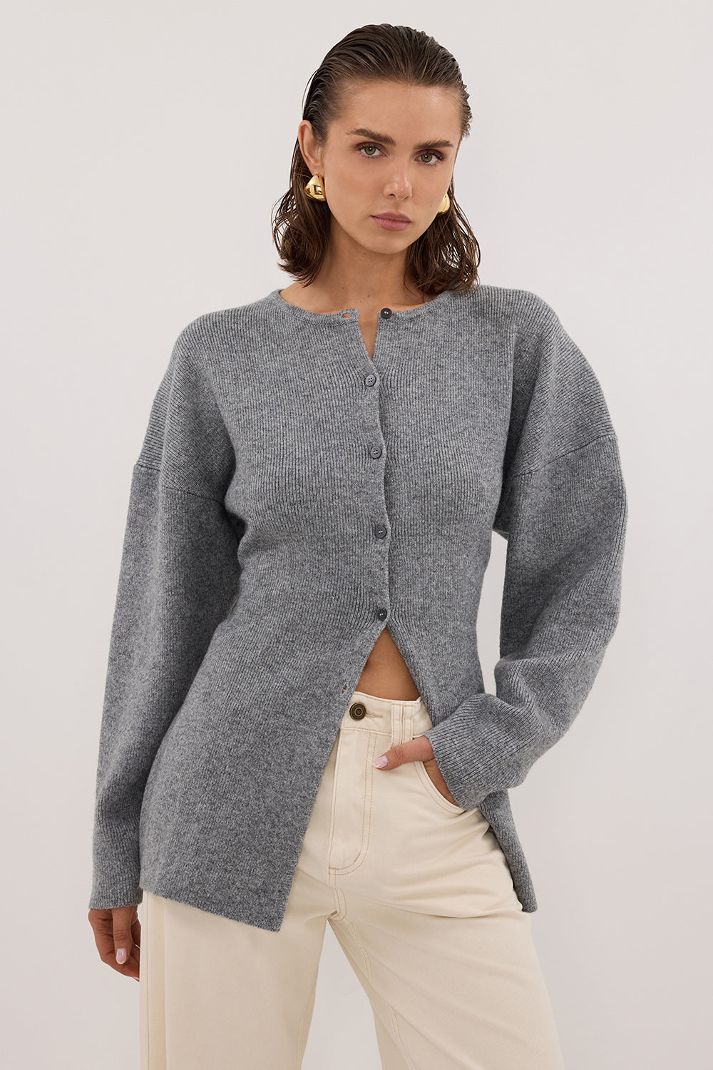 MARTHA GREY MARLE CINCHED CARDIGAN