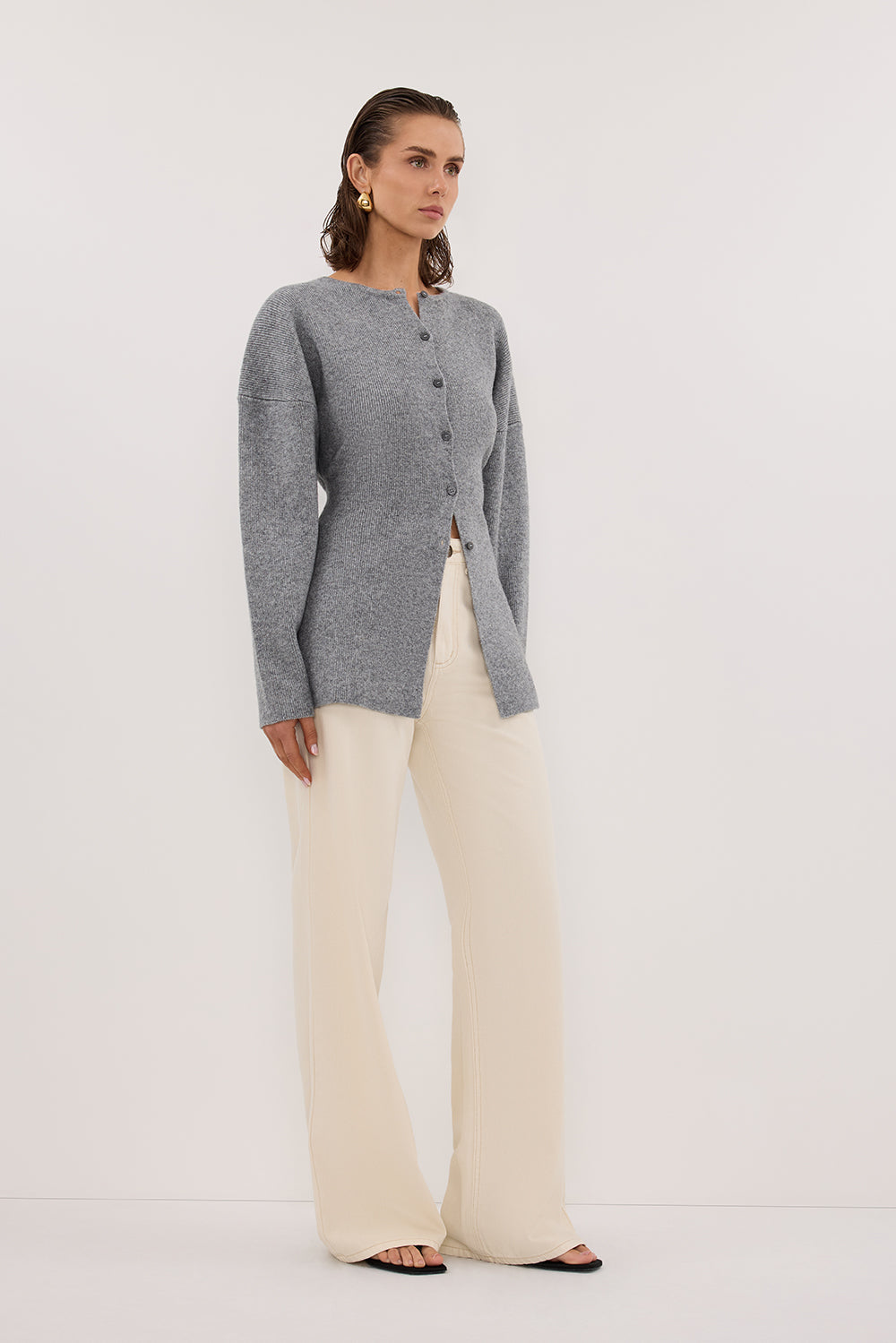 MARTHA GREY MARLE CINCHED CARDIGAN