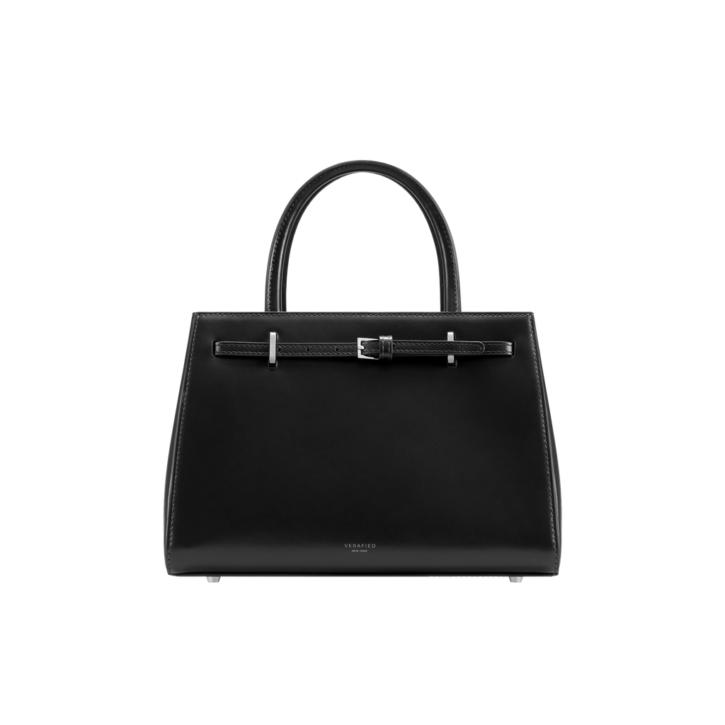 Noir Leather Book Tote Bag 25