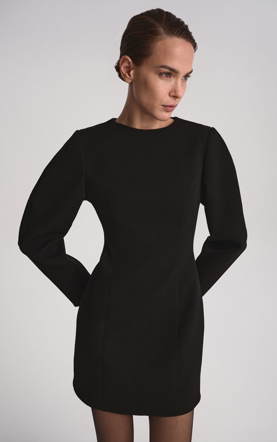 Long sleeve mini dress