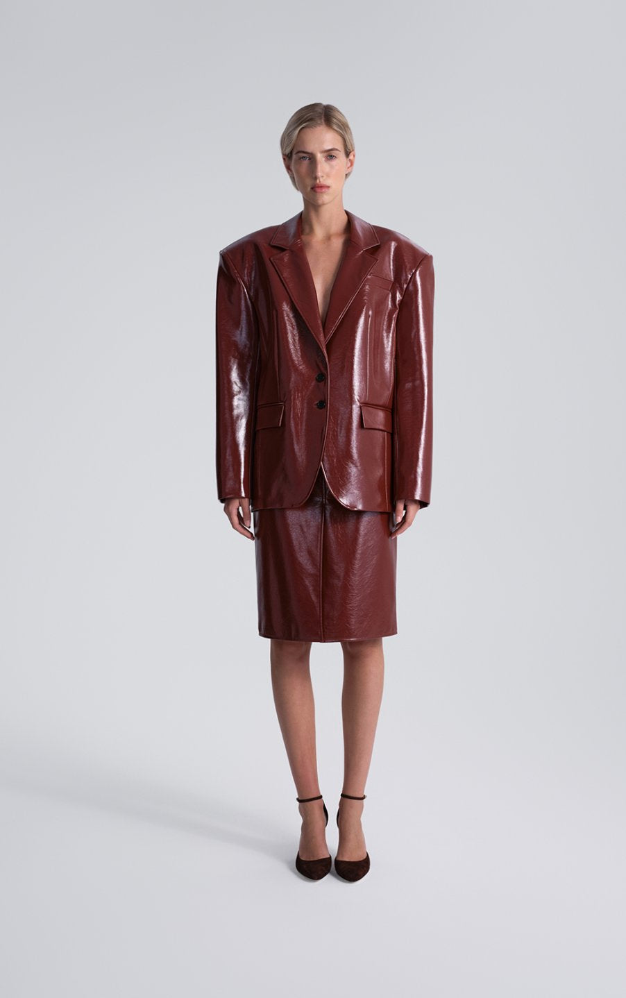 Patent leather jacket