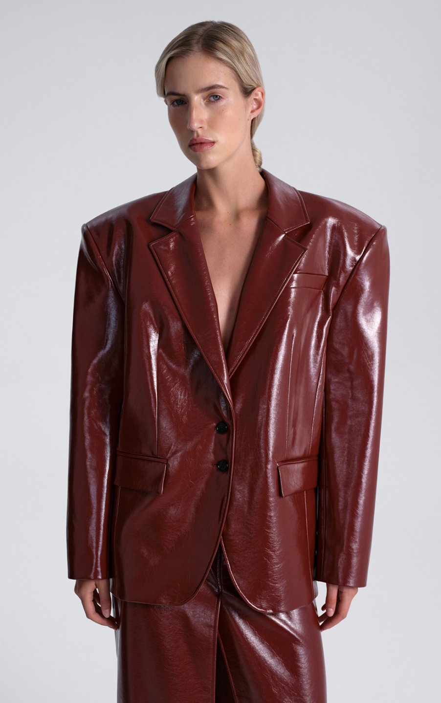 Patent leather jacket