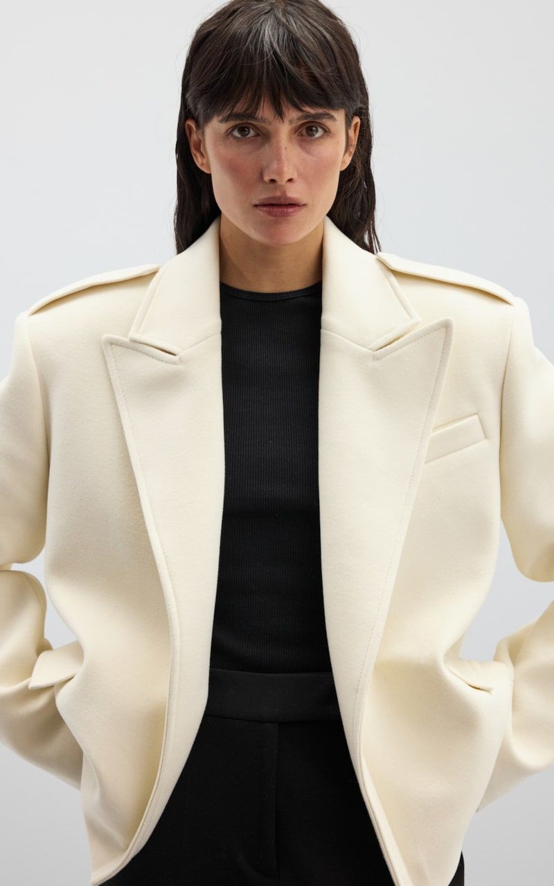 ARISS Cropped Woolen Coat