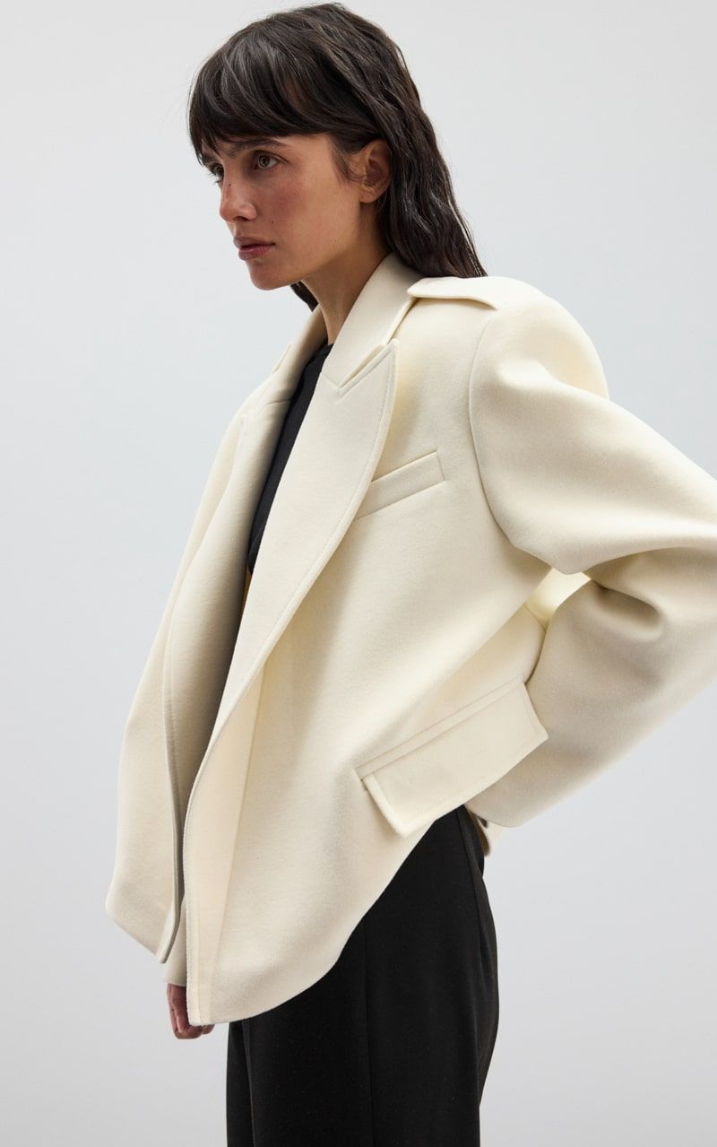 ARISS Cropped Woolen Coat